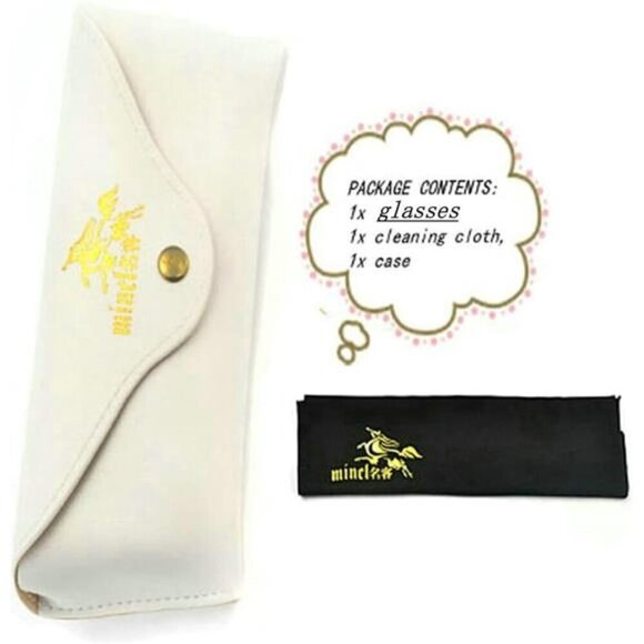 White Rhinestone Cat-Eye Glasses Vintage Frames with Black Leopard X1.0 Magnify - Picture 6 of 7